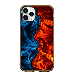 Чехол iPhone 11 Pro матовый Огонь и вода
