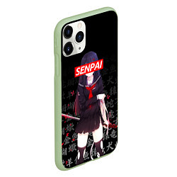 Чехол iPhone 11 Pro матовый SENPAI ANIME, цвет: 3D-салатовый — фото 2