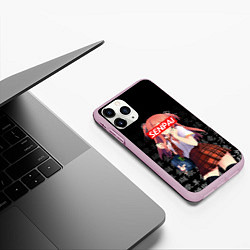 Чехол iPhone 11 Pro матовый SENPAI ANIME, цвет: 3D-розовый — фото 2