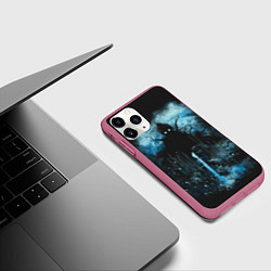 Чехол iPhone 11 Pro матовый Ктулху, цвет: 3D-малиновый — фото 2