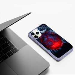 Чехол iPhone 11 Pro матовый Demogorgon Stranger Things, цвет: 3D-светло-сиреневый — фото 2