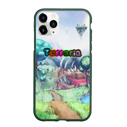 Чехол iPhone 11 Pro матовый TERRARIA, цвет: 3D-темно-зеленый