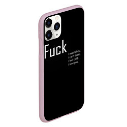 Чехол iPhone 11 Pro матовый Fuck, цвет: 3D-розовый — фото 2