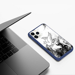 Чехол iPhone 11 Pro матовый LIL PEEP CRY BABY, цвет: 3D-тёмно-синий — фото 2