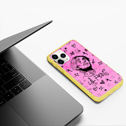 Чехол iPhone 11 Pro матовый LIL PEEP, цвет: 3D-желтый — фото 2