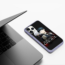 Чехол iPhone 11 Pro матовый Токийский гуль, цвет: 3D-светло-сиреневый — фото 2