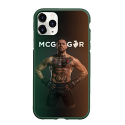 Чехол iPhone 11 Pro матовый Conor McGregor, цвет: 3D-темно-зеленый