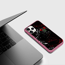 Чехол iPhone 11 Pro матовый Payton Moormeier: TikTok, цвет: 3D-малиновый — фото 2