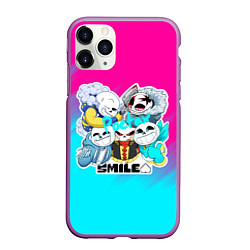 Чехол iPhone 11 Pro матовый UNDERTALE, цвет: 3D-фиолетовый