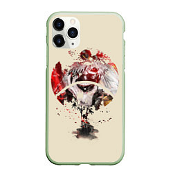 Чехол iPhone 11 Pro матовый Tokyo Ghoul, цвет: 3D-салатовый