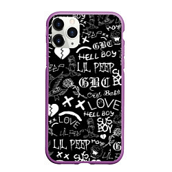 Чехол iPhone 11 Pro матовый LIL PEEP LOGOBOMBING, цвет: 3D-фиолетовый