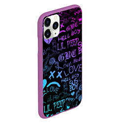 Чехол iPhone 11 Pro матовый LIL PEEP LOGOBOMBING, цвет: 3D-фиолетовый — фото 2