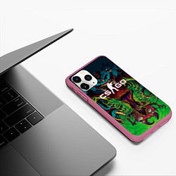 Чехол iPhone 11 Pro матовый CS GO Hyperbeast, цвет: 3D-малиновый — фото 2