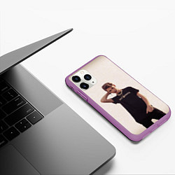 Чехол iPhone 11 Pro матовый ТИКТОКЕР - PAYTON MOORMEIE, цвет: 3D-фиолетовый — фото 2