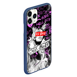 Чехол iPhone 11 Pro матовый LIL PEEP, цвет: 3D-тёмно-синий — фото 2