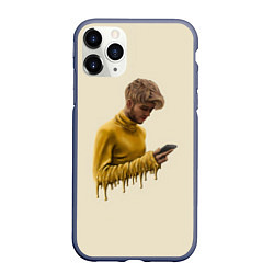 Чехол iPhone 11 Pro матовый Lil Peep, цвет: 3D-серый