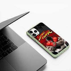 Чехол iPhone 11 Pro матовый Street Fighter, цвет: 3D-салатовый — фото 2