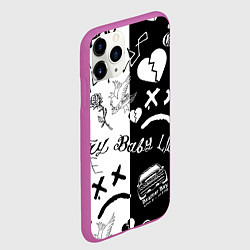 Чехол iPhone 11 Pro матовый LIL PEEP, цвет: 3D-фиолетовый — фото 2