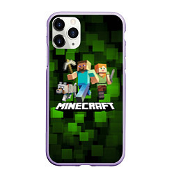 Чехол iPhone 11 Pro матовый Minecraft Майнкрафт