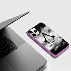 Чехол iPhone 11 Pro матовый Assassin’s Creed, цвет: 3D-фиолетовый — фото 2