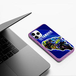 Чехол iPhone 11 Pro матовый Valentino Rossi, цвет: 3D-фиолетовый — фото 2