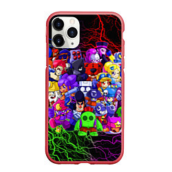 Чехол iPhone 11 Pro матовый BRAWL STARS ALL BRAWLERS