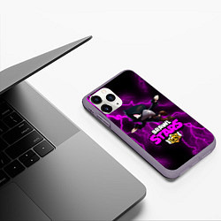 Чехол iPhone 11 Pro матовый Brawl Stars CROW, цвет: 3D-серый — фото 2