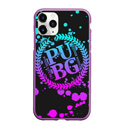 Чехол iPhone 11 Pro матовый PUBG, цвет: 3D-фиолетовый