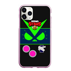 Чехол iPhone 11 Pro матовый BRAWL STARS 8-BIT VIRUS, цвет: 3D-розовый
