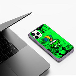 Чехол iPhone 11 Pro матовый BRAWL STARS LEON, цвет: 3D-серый — фото 2