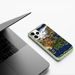 Чехол iPhone 11 Pro матовый HEROES 3 КАРТА, цвет: 3D-салатовый — фото 2