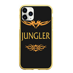 Чехол iPhone 11 Pro матовый Jungler, цвет: 3D-желтый