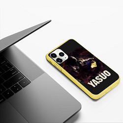 Чехол iPhone 11 Pro матовый Yasuo, цвет: 3D-желтый — фото 2