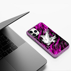 Чехол iPhone 11 Pro матовый LIL PEEP, цвет: 3D-фиолетовый — фото 2