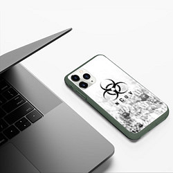 Чехол iPhone 11 Pro матовый NCoV, цвет: 3D-темно-зеленый — фото 2