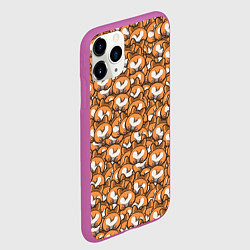 Чехол iPhone 11 Pro матовый Попки Корги, цвет: 3D-фиолетовый — фото 2