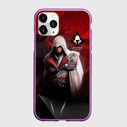 Чехол iPhone 11 Pro матовый Assasin's creed, цвет: 3D-фиолетовый