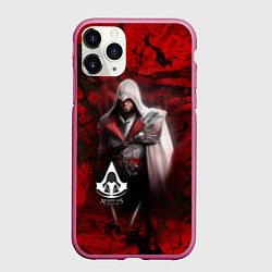 Чехол iPhone 11 Pro матовый Assasin's creed, цвет: 3D-малиновый