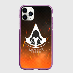 Чехол iPhone 11 Pro матовый Assasin's creed, цвет: 3D-фиолетовый