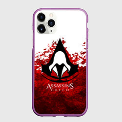 Чехол iPhone 11 Pro матовый Assasin's creed, цвет: 3D-фиолетовый