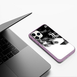 Чехол iPhone 11 Pro матовый JUVENTUS, цвет: 3D-сиреневый — фото 2