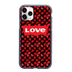 Чехол iPhone 11 Pro матовый Love, цвет: 3D-серый