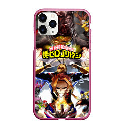 Чехол iPhone 11 Pro матовый MY HERO ACADEMIA коллаж из героев