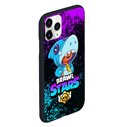 Чехол iPhone 11 Pro матовый BRAWL STARS LEON SHARK, цвет: 3D-черный — фото 2