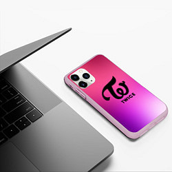 Чехол iPhone 11 Pro матовый TWICE, цвет: 3D-розовый — фото 2