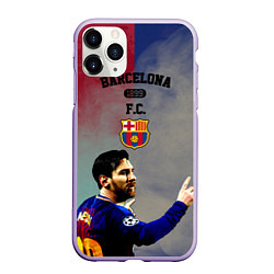 Чехол iPhone 11 Pro матовый Messi, цвет: 3D-светло-сиреневый