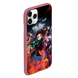 Чехол iPhone 11 Pro матовый KIMETSU NO YAIBA, цвет: 3D-малиновый — фото 2