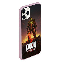 Чехол iPhone 11 Pro матовый DOOM ETERNAL, цвет: 3D-розовый — фото 2