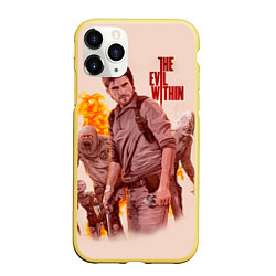 Чехол iPhone 11 Pro матовый The Evil Within, цвет: 3D-желтый