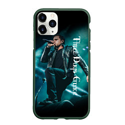 Чехол iPhone 11 Pro матовый Three Days Grace, цвет: 3D-темно-зеленый